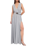Gaudì Vestito Longuette Donna 611FD14002 Blue Haze Lurex - Celeste