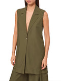 Gaudì Gilet Donna 611FD35022 Dark Olive - Verde