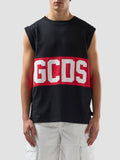 Gcds Canotta Smanicata Uomo Z0MLQC104J101 Black/red - Nero