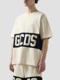 Gcds T-shirt Uomo Z0MLQC140J101 Bone/black - Beige