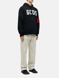 Gcds Felpa Cappuccio Uomo Z0MLQE141F004 Black/red - Nero