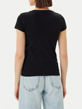 Guess T-shirt Triangle Rhinestones Donna E5GI08J1314 Jet Black A996 - Nero