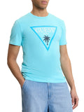 Guess T-shirt New Triangle Palm Uomo F6GI09J1314 - Celeste