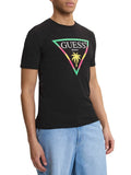 Guess T-shirt New Triangle Palm Uomo F6GI09J1314 Jet Black A996 - Nero