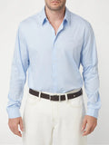 Guess Camicia Classica Uomo M1YH20W7ZK1 - Celeste