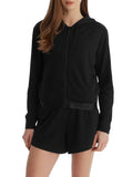 Guess Felpa Zip Junie Donna O6GQ01KCQP2 Jet Black A996 - Nero