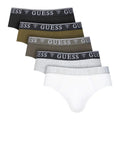 Guess Slip Uomo U4YG20K6YW1 Black White Grey Gre - Multicolore
