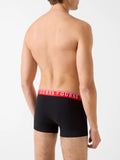 Guess Boxer Uomo U97G01KCD31 Grey Black Blue Tona - Multicolore