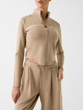 Guess Felpa Zip Donna V6GQ04K2911 Summer Clay - Beige