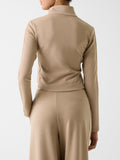 Guess Felpa Zip Donna V6GQ04K2911 Summer Clay - Beige