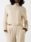 Guess Felpa Zip Donna V6GQ11W1791 Morning Haze - Avorio