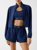 Guess Felpa Zip Donna V6GQ11W1791 - Blu