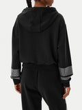 Guess Felpa Cappuccio Berthe Donna V6RQ02KCAY2 Jet Black A996 - Nero