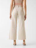 Guess Pantalone Palazzo Zoya Crop Donna W6GB15W1886 Lovers Beach - Avorio