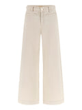 Guess Pantalone Palazzo Zoya Crop Donna W6GB15W1886 Lovers Beach - Avorio