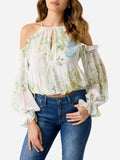 Guess Top Emily Donna W6GH94W2397 Garden Lilies Print - Floreale