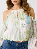 Guess Top Emily Donna W6GH94W2397 Garden Lilies Print - Floreale