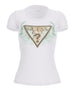 guess t shirt flower triangle donna w6gi12k3027 pure white bianco 164664392