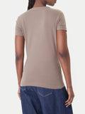 Guess T-shirt Flower Triangle Donna W6GI12K3027 Walnut Shell - Beige