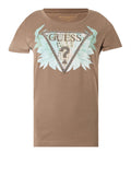 Guess T-shirt Flower Triangle Donna W6GI12K3027 Walnut Shell - Beige