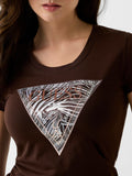 Guess T-shirt Donna W6GI19K3042 Regal Brown - Marrone