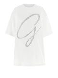 Guess T-shirt Maxi G Studs Donna W6GI39K3478 Pure White - Bianco