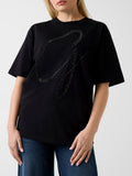 Guess T-shirt Maxi G Studsda Donna W6GI39K3478 Jet Black A996 - Nero