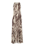 Guess Vestito Longuette Serafina Donna W6GK13K2943 Wild Escape Print - Marrone