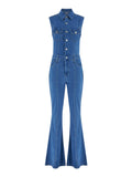 Guess Jumpsuit Harlo Flare Donna W6GK74D0874 Cool Current - Denim