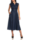 Guess Vestito Longuette Cherry Donna W6GKA0W2353 - Blu