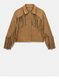 Guess Giubbino Ibby Fringe Donna W6GL45W2466 Wet Sand - Beige