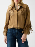 Guess Giubbino Ibby Fringe Donna W6GL45W2466 Wet Sand - Beige