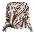 Guess Blusa Serafina Donna W6GP16K2944 Wild Escape Print - Marrone