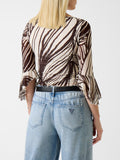 Guess Blusa Serafina Donna W6GP16K2944 Wild Escape Print - Marrone
