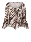 Guess Blusa Serafina Donna W6GP16K2944 Wild Escape Print - Marrone