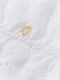Guess Top Shoulder Off Eyelets Embroi Donna W6GP47K3336 Pure White - Bianco