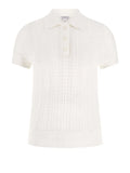 Guess Polo Pointelle Vienna Donna W6GR25Z0672 Dove White - Bianco
