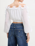 Guess Blusa Gabriella Donna W6RH29WI342 Pure White - Bianco