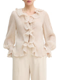 Guess Blusa Faye Donna W6RH31WI342 Light Oak Multi - Avorio
