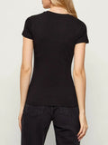 Guess T-shirt Flowers Triangle Donna W6RI23J1314 Jet Black A996 - Nero