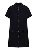 Guess Vestito Mini Olga Donna W6RK34KCMU2 Jet Black A996 - Nero
