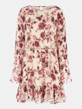 Guess Vestito Mini Ilenia Pleat Donna W6RK37WJ712 Blush Roses Print - Floreale