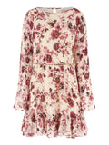 Guess Vestito Mini Ilenia Pleat Donna W6RK37WJ712 Blush Roses Print - Floreale