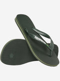 Havaianas Infradito Brasil Logo Unisex 4110850 Green Olive/green Olive - Verde