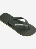 Havaianas Infradito Brasil Logo Unisex 4110850 Green Olive/green Olive - Verde