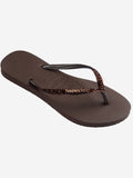 Havaianas Infradito Slim Glitter Donna 4146975 Dark Brown - Marrone
