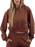 Hinnominate Felpa Cappuccio Donna HMABW02363 Moka - Marrone