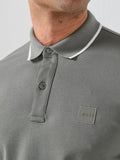 Hugo Boss Polo Passertip Uomo 50507699 Open Grey - Grigio