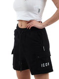 Icon Shorts Sportivi Donna IDB002 - Nero