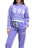 Icon Felpa Donna IDF006 Lilla - Viola